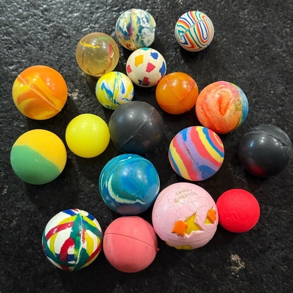 None Other - Vintage Lot of 90s Rubber Bouncy Super Balls